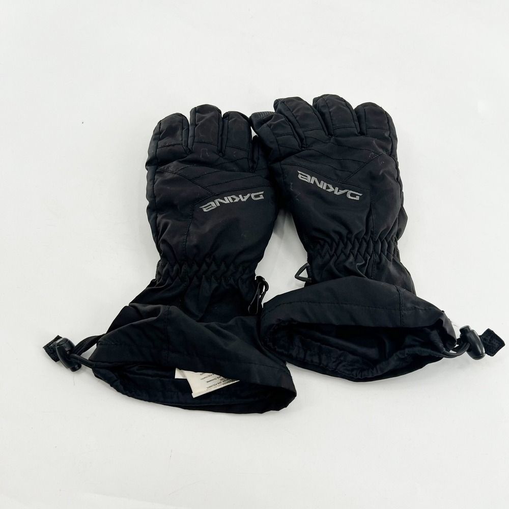 Dakine Kids XL Black Insulated Snow Gloves Ski Snowboard Gauntlet 10-12 Years